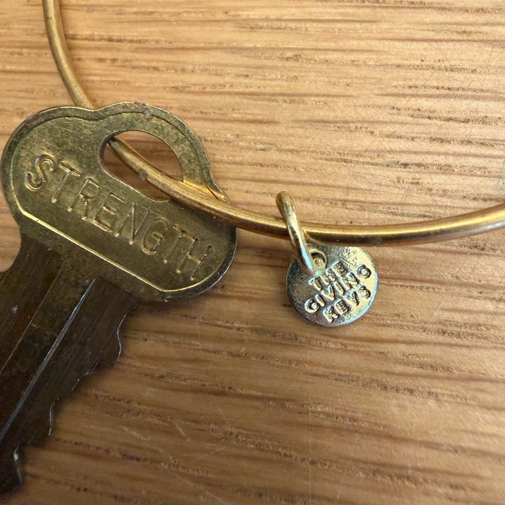 The Giving Keys Gold Bracelet with Strength Key Accent